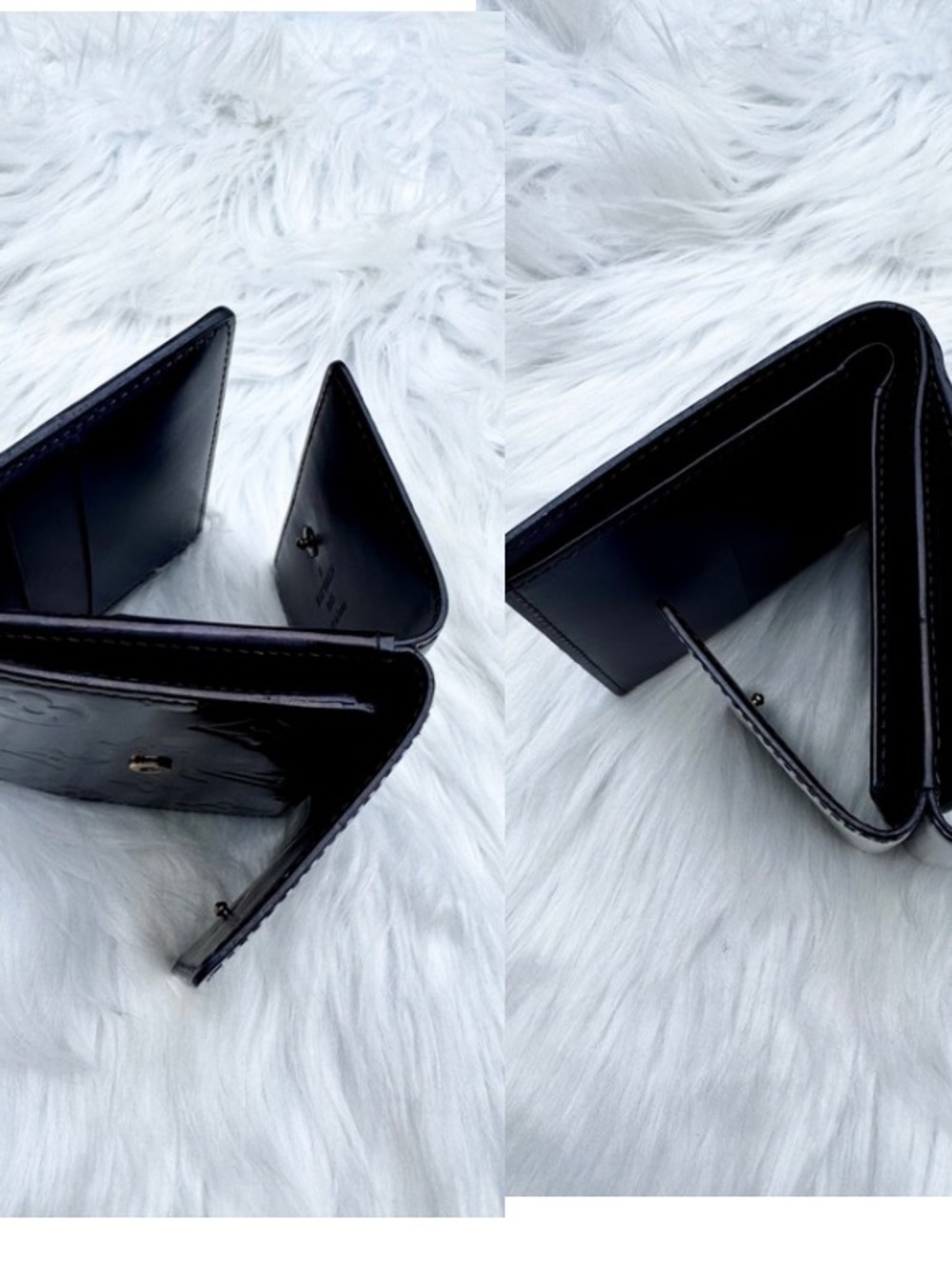Louis Vuitton Authentic Black Vernis Compact Wallet + LV Storage Box - Picture 8 of 17